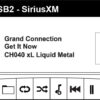 Mazda SiriusXm radio screen