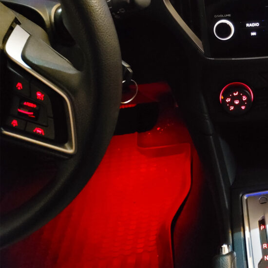 automotive interior lighting red